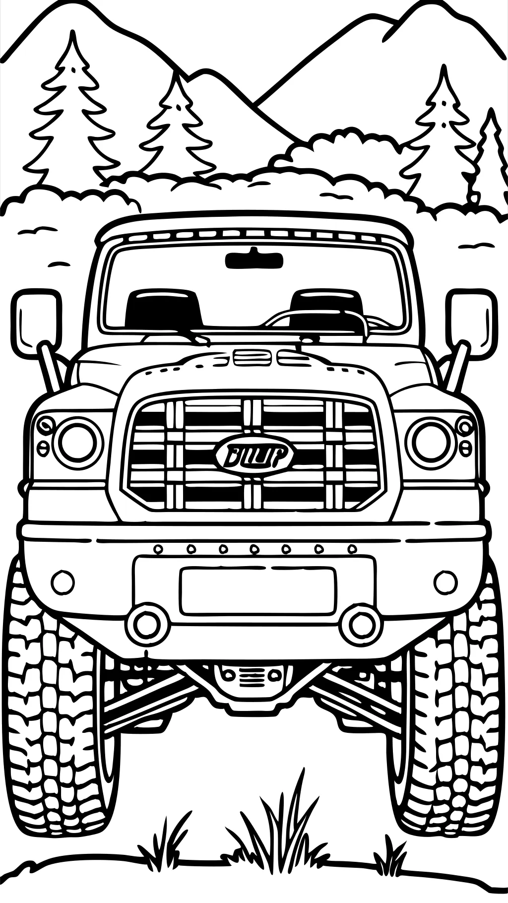 lifted truck dodge truck coloring pages